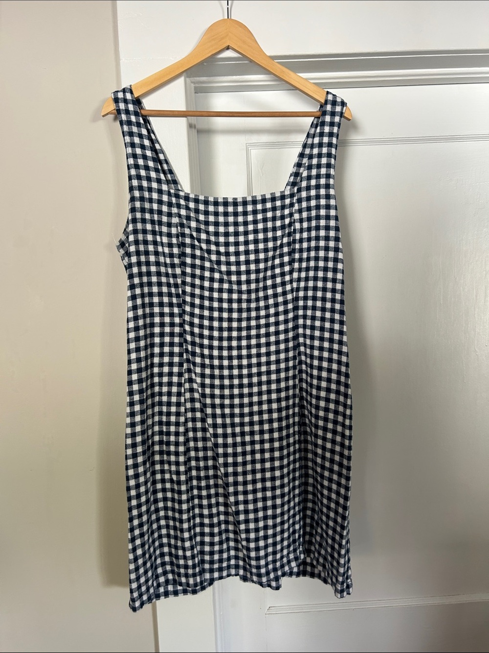 Old Navy Navy and White Gingham Mini Dress